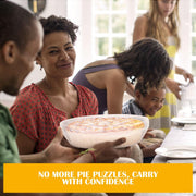 Mission Gallery Pie Carrier with Lid, Fits 10 Inch Pies, 2 Pack Transparent