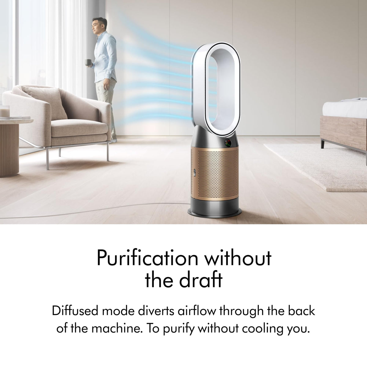 Purifier Hot+Cool De-NOx by Dyson – Large, White/Gold, Model HP2