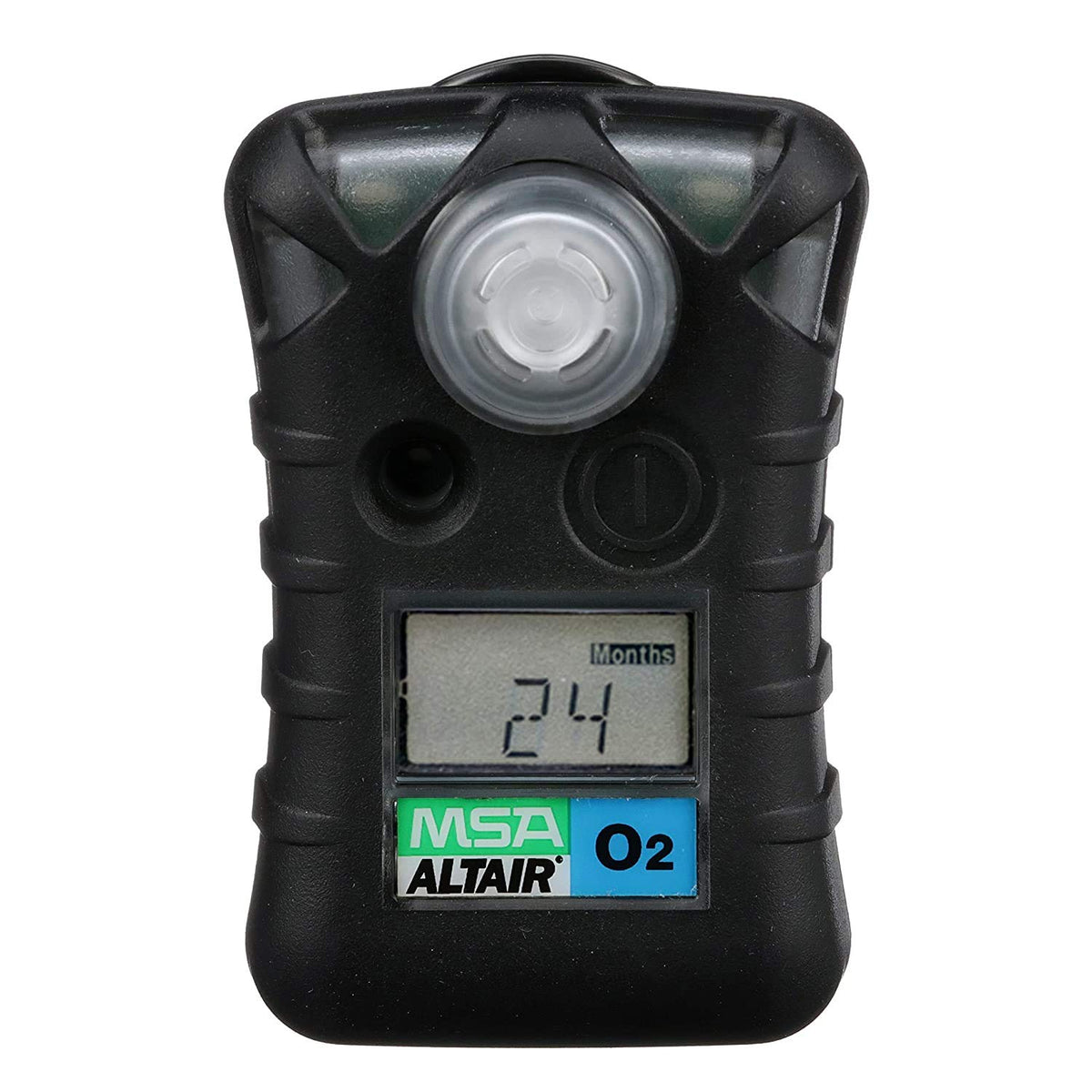 ALTAIR Single-Gas Detector - (O2) Oxygen (Low: 19.52% by MSA – Length: 1.299 IN Width: 2.126 IN Height: 3.425 IN, Single Gas Detector, Black, Model 10092523