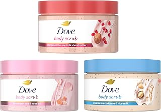 Dove Mixed Body Scub Trial Pack 3 Pack for Women 3.5 oz