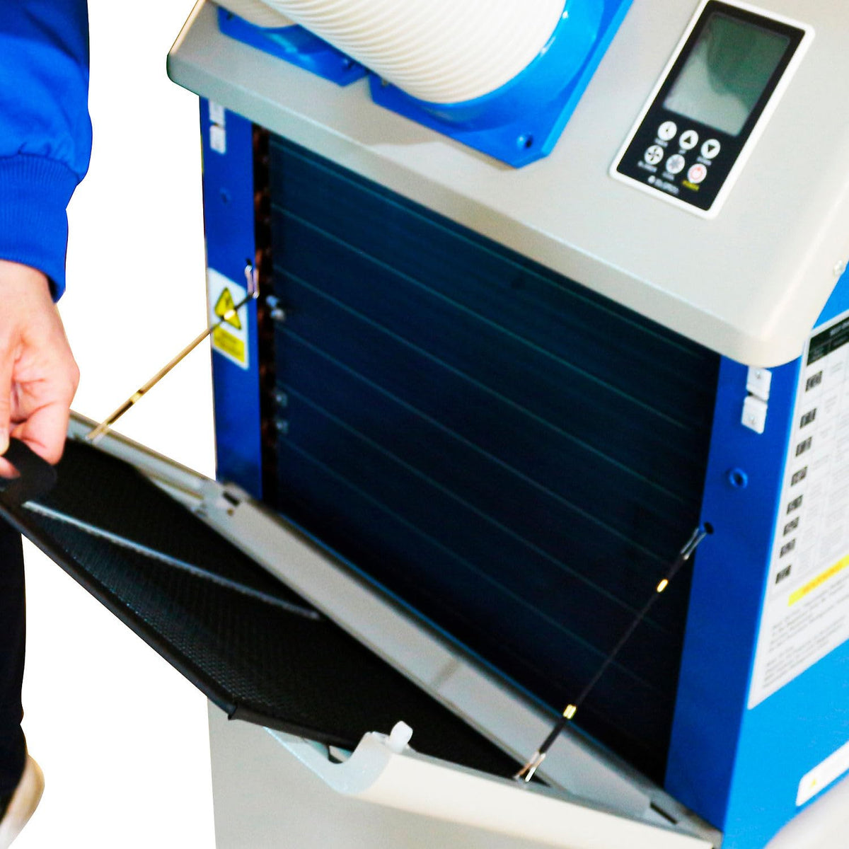 Water-Cooled Portable Air Conditioner by Global Industrial – 1.3 tons, Blue & Gray, Model WPW-4000