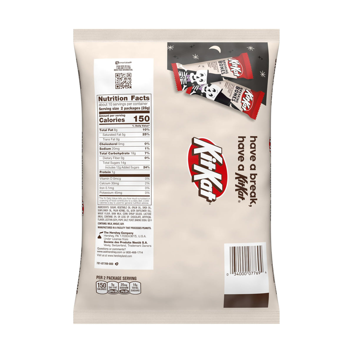 Breaking Bones White Creme Snack Size by Kit Kat – 10.29 Ounce (Pack of 1), Multiple, Model 034000077670