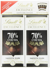 EXCELLENCE, Sea Salt Dark Chocolate Candy Bar, 4ct, 3.5 oz. Bars by Lindt – Full Size