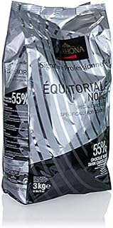 VALRHONA Dark Chocolate - 55% Cacao - Equatoriale Noire - 6 lbs 9 oz bag of feves