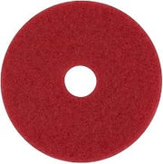 MarketPro Round Floor Buffing Pad Red, 20" Diameter x 1" Thickness, Non-Woven Polyester Fiber | 5/Case