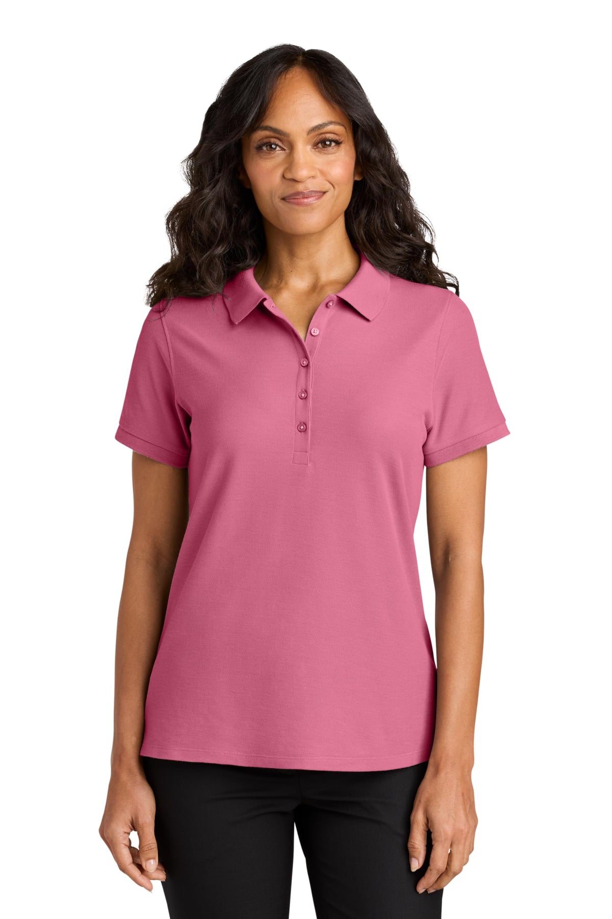 Women's Wearever Signature Pique Polo by Port Authority – 4X-Large, Awareness Pink, Model LK200