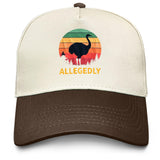 Allegedly Emu Hat Men Funny Baseball Hat Funny Gifts for Women by Circuframe – One Size, Cotton, Brown01