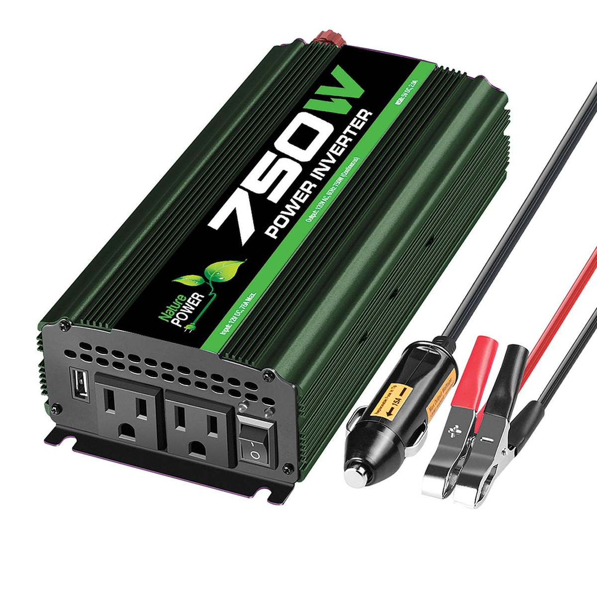 750 Watt Inverter by Nature Power – Green, Model 37750