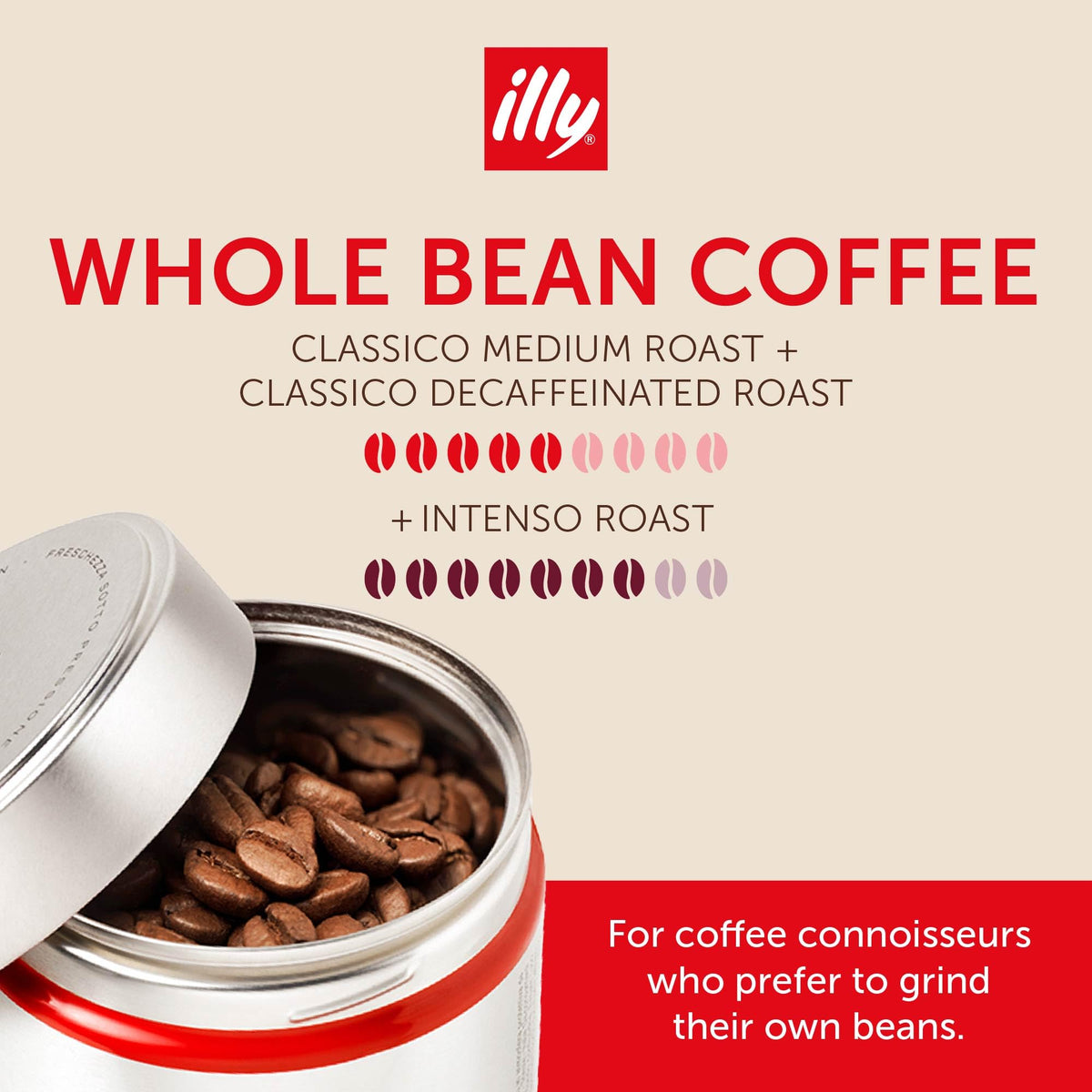 illy Variety Pack / 8.8 Ounce (Pack of 12) / Whole Bean Coffee