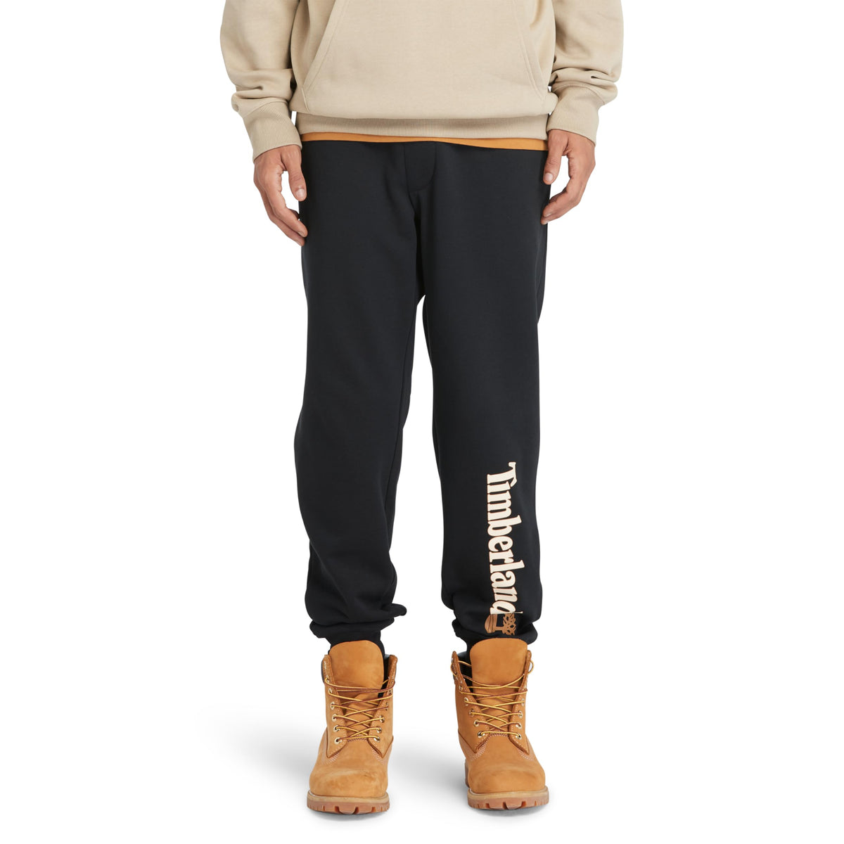 Men's Linear Logo Sweatpant by Timberland – Cotton,Polyester, Black