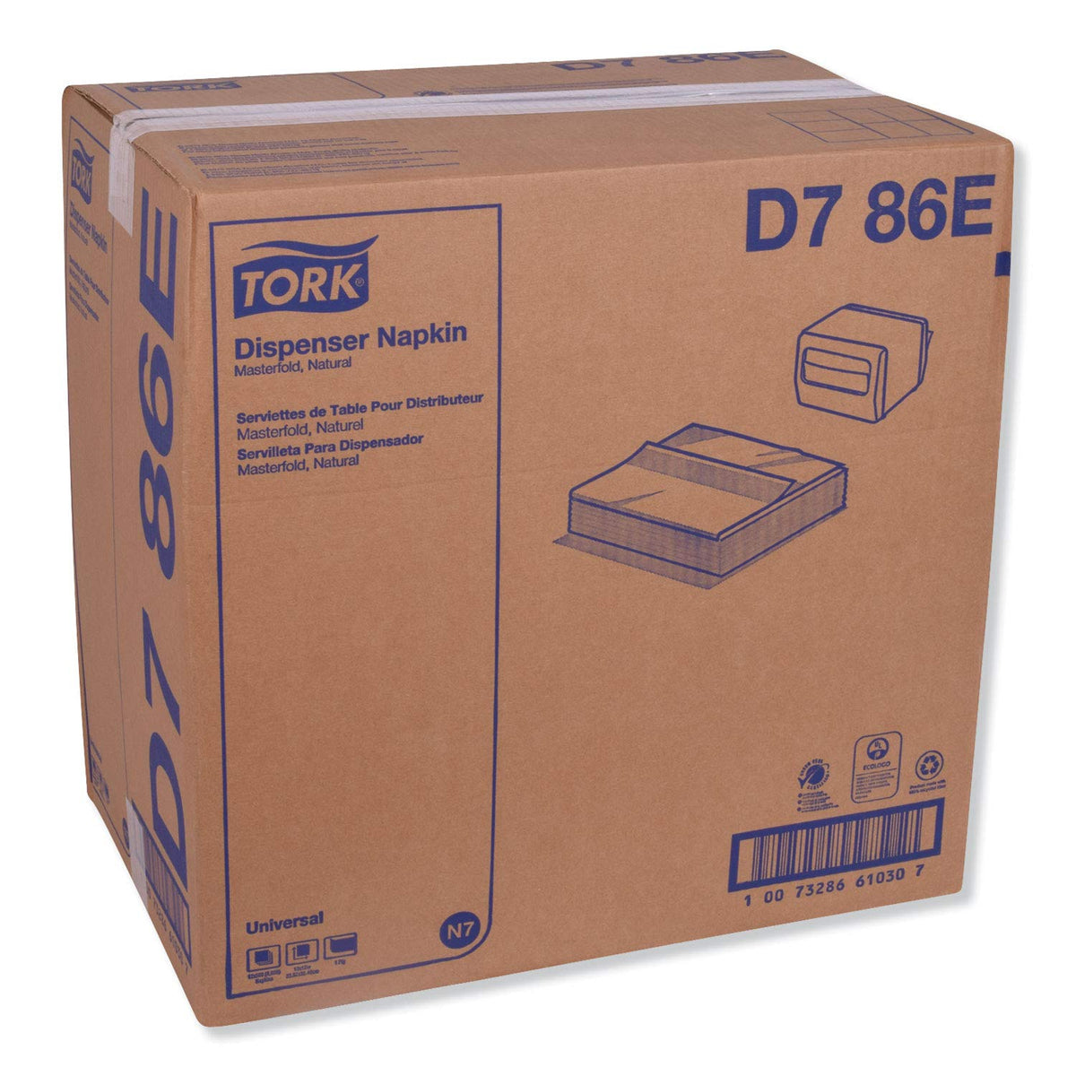 TRKD786E - Universal Masterfold Dispenser Napkins by Tork – 6.5 inches x 5 inches, Paper, Green, Model SCA D786E