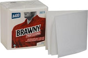 Brawny Professional 1/4-Fold A400 Disposable Cleaning Towel by GP PRO (Georgia-Pacific), White, 29215, 50 Towels Per Pack, 16 Packs Per Case (800 Total)