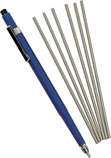 Hobart Oxy-Acetylene Welding Marker, Round Lead with Silver Refills, 6-Pack | Round lead soapstone marker with silver refills; marks metal for cutting and welding layout