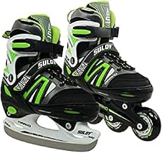 Boys B Duo-M Skate 2V1 Marko, Size-Medium, Color-Black/Green