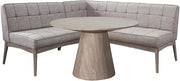 Sunny Designs Mia Mid-Century Modern Tufted Upholstered Corner Dining Nook Set