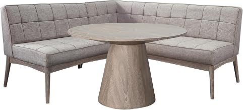 Sunny Designs Mia Mid-Century Modern Tufted Upholstered Corner Dining Nook Set
