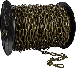 Mr. Chain Plastic Barrier Chain Reel, Khaki Gold, 1.5 in x 200 ft (30107-1)