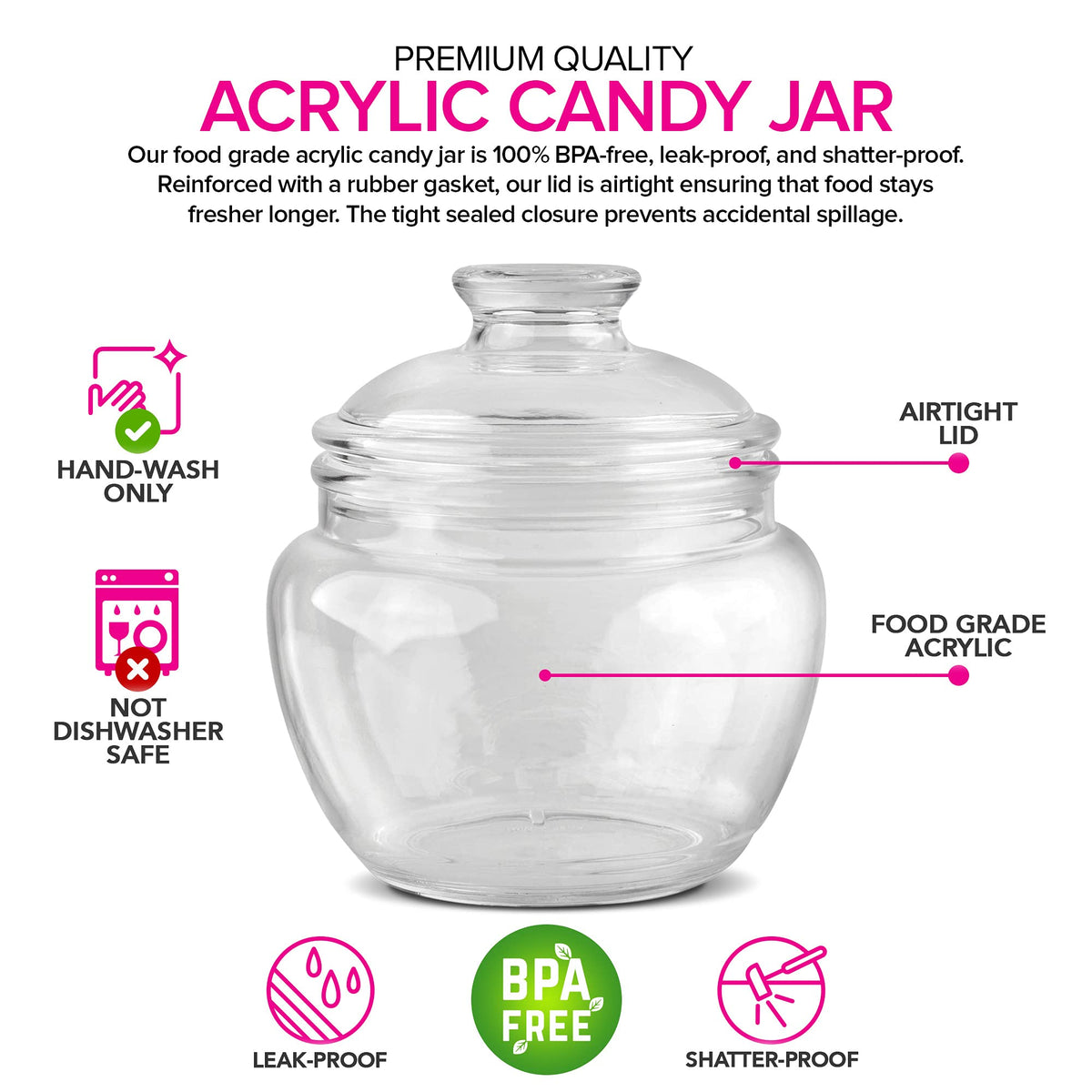 Modern Innovations 40 oz / Clear / 40.0 ounces Cookie Jars