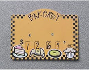 Dial Tag with Bakery Graphic Plastic - 3"H x 4"L