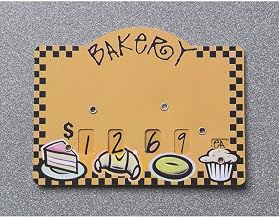 Dial Tag with Bakery Graphic Plastic - 3"H x 4"L