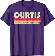 CURTIS Surname Funny Retro Vintage 80s 90s Birthday Reunion T-Shirt