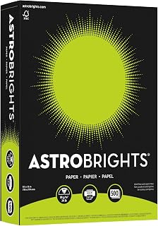 Neenah Astrobrights Color Paper, 8.5” x 11”, 24 lb/89 gsm, Terra Green, 500 Sheets (21588)
