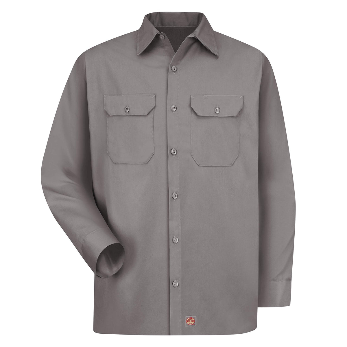 Men's Utility Uniform Shirt by Red Kap – Cotton Blend, Silver, Model ST52SV RG 4XL