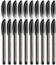 STAEDTLER 4320 Stick Ballpoint Pens Medium Nib 20 Pack Black Ink | 1.0mm, Triangular for Relaxed Easy Writing, Smooth