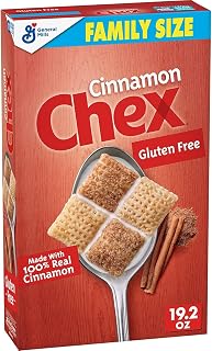 Chex CinnamonBreakfast Cereal, Gluten Free, 19.2 oz (Pack of 5)