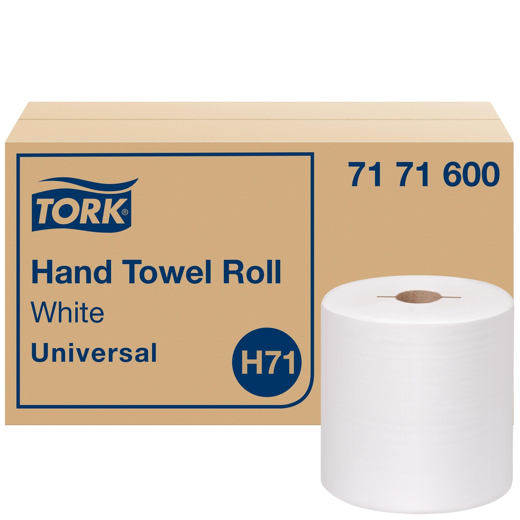 Tork Hand Towel Roll, White, H71, 6 Rolls x 630 ft, 7171600