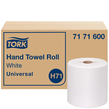Tork Hand Towel Roll, White, H71, 6 Rolls x 630 ft, 7171600