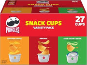 Pringles Potato Crisps Chips, Lunch Snacks, Snack Cups, Variety Pack, 19.3oz Box (27 Cups)