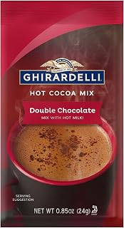 Ghirardelli Double Chocolate Hot Cocoa Mix, 0.85-Ounce Packets (Pack of 10)