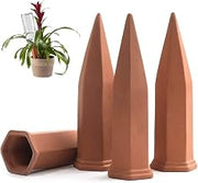 Modern Innovations Ceramic Terracotta Self Watering Spikes (4 Pack) Vacation Automatic Plant Waterer Devices, Indoor/Outdoor Planter Insert, Terra-Cotta Stakes for Potted Plants, Auto-Water System