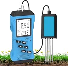 7 in 1 Soil Test Kit,Soil Moisture Detecto,Nitrogen Phosphorus Potassium NPK pH Moisture Humidity Nutrients Conductivity Tester EC Meter for Garden, Farm, Lawn Care