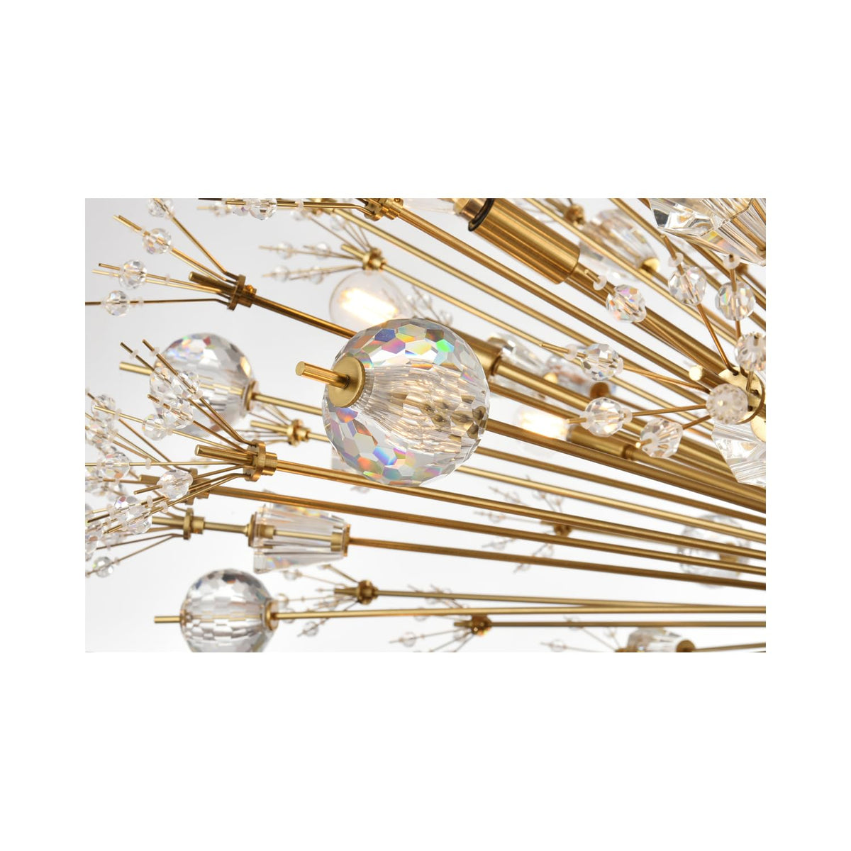 Vera 38 Light Pendant by Lighting Design – Metal, Clear, Model 2550D48SG