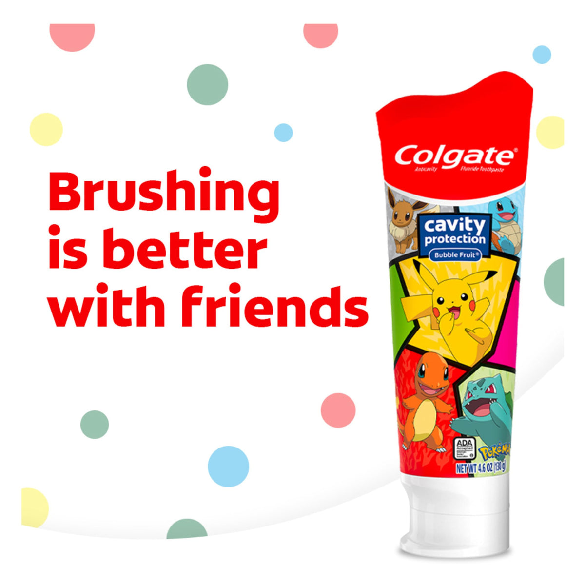 Colgate Bubble Fruit / 4.6 Ounce (Pack of 1) / Pokemon Toothpaste