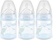 NUK Smooth Flow Anti-Colic Bottle,Blue Elephant 5 Oz, 3 Pack
