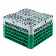 36-Compartment Glass Rack by Glownary – Plastic, Green - Gray, Model 274rk363