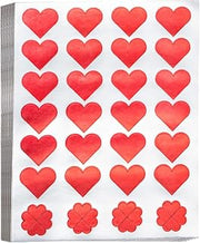 Hygloss Products, Inc Red Foil Heart Shape Stickers, 2 Sheets (1863)