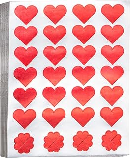 Hygloss Products, Inc Red Foil Heart Shape Stickers, 2 Sheets (1863)