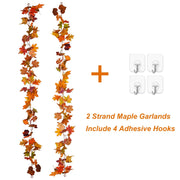 Lvydec Artificial Maple Leaf Garland, 5.9ft, Mixed Color, 2 Pack