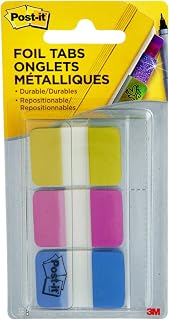 Post-it Foil Tabs, Iridescent Colors, 36 Tabs/Pack, 1 in x 1.5 in (686-FLOPBT)