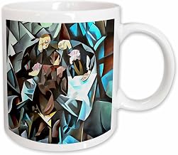 3dRose Three Men Playing Cards Geometric Art After Rockline 15oz Mug