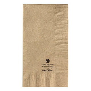 Hoffmaster 180430 Earth Wise Kraft Dinner Napkin – 2 Ply, 1/8 Fold, 17" Length x 15" Width, Natural (Packs of 1000)
