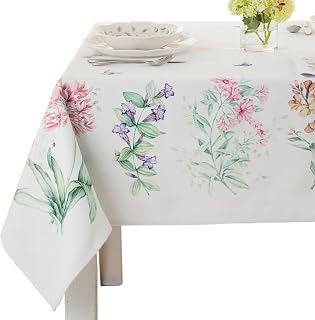 Lenox Butterfly Meadow Garden Tablecloth, Multicolor, 60" W x 84" L