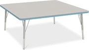 Jonti-Craft Berries 6418JCE131 Square Activity Table - 48" X 48", E-Height - Freckled Gray/Coastal Blue/Gray
