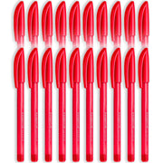 4320 Stick Ballpoint Pens Medium Nib 20 Pack Red Ink by STAEDTLER – 1 Count (Pack of 20), Red, Model STAE-4320M-20ENV_V