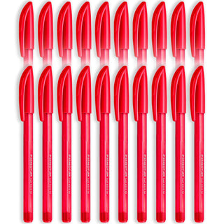 4320 Stick Ballpoint Pens Medium Nib 20 Pack Red Ink by STAEDTLER – 1 Count (Pack of 20), Red, Model STAE-4320M-20ENV_V