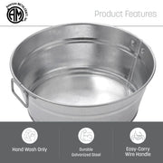 American Metalcraft 37 oz (Pack of 1) / Tub / Silver Beverage Tubs